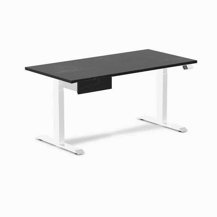 Desky Dual Hardwood Standing Desk With Drawer