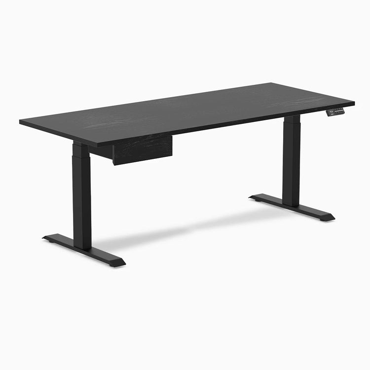 Desky Dual Hardwood Standing Desk With Drawer