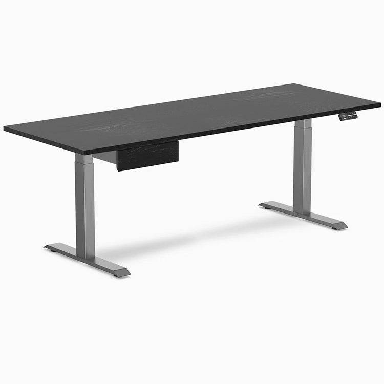 Desky Dual Hardwood Standing Desk With Drawer