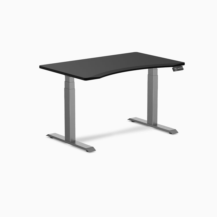 Desky Dual Ergo Edge Sit Stand Desk-Dual Desks-Desky-Black-1200x750mm-Space Grey-DeskyÌâå¨ Australia