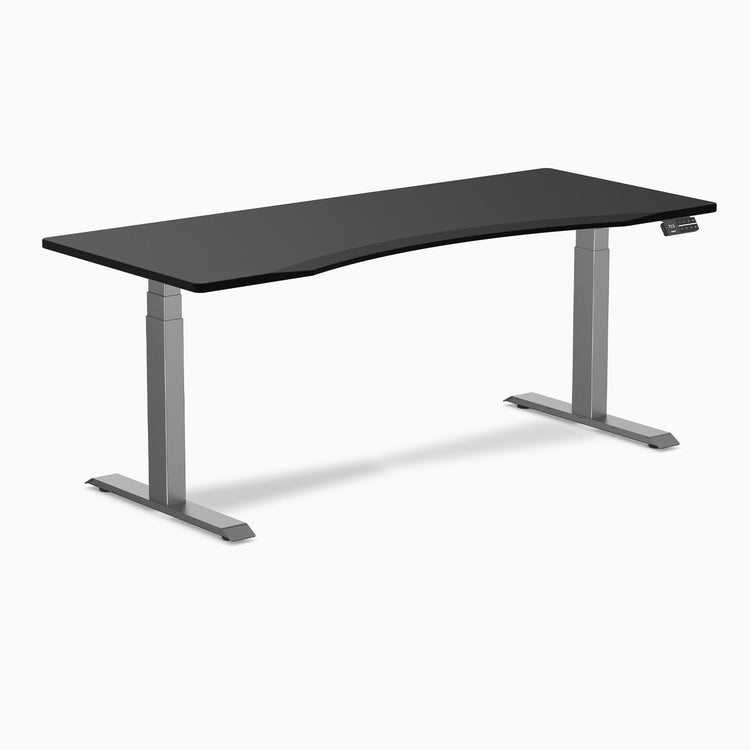 Desky Dual Ergo Edge Sit Stand Desk-Dual Desks-Desky-Black-1800x750mm-Space Grey-DeskyÌâå¨ Australia