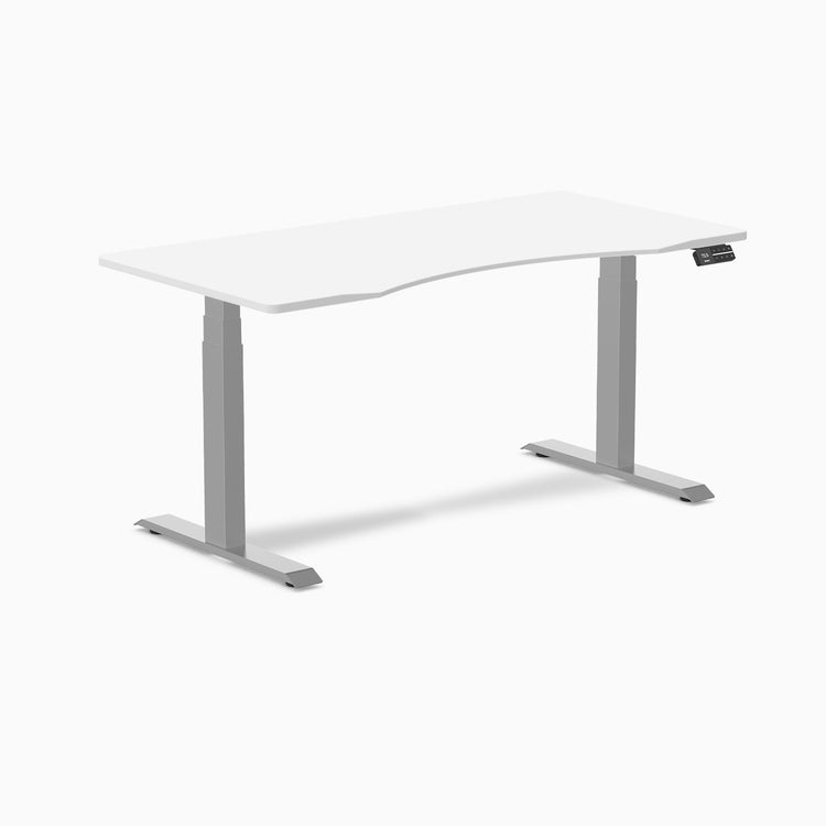 Electric dual ergo edge standing desk white - Desky