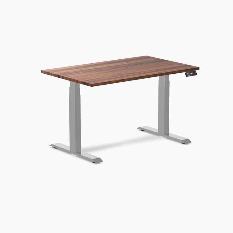Desky Dual Hardwood Sit Stand Desk-Dual Desks-Desky-Walnut-1200x750mm-Grey-DeskyÌâå¨ Australia