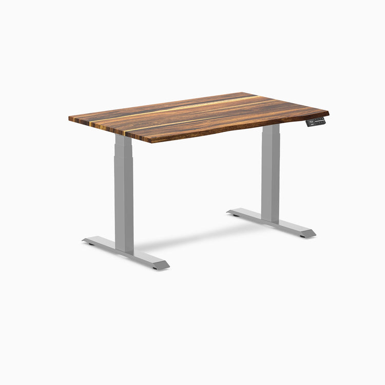 Desky Dual Hardwood Sit Stand Desk-Dual Desks-Desky-Pheasantwood-1200x750mm-Grey-DeskyÌâå¨ Australia