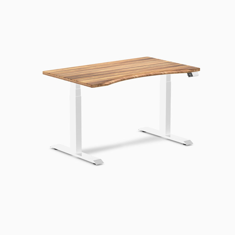 Electric dual ergo edge standing desk tiger bamboo- Desky