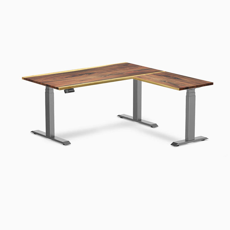 Desky Hardwood L-Shape Sit Stand Desk-DeskyÌâå¨ Australia