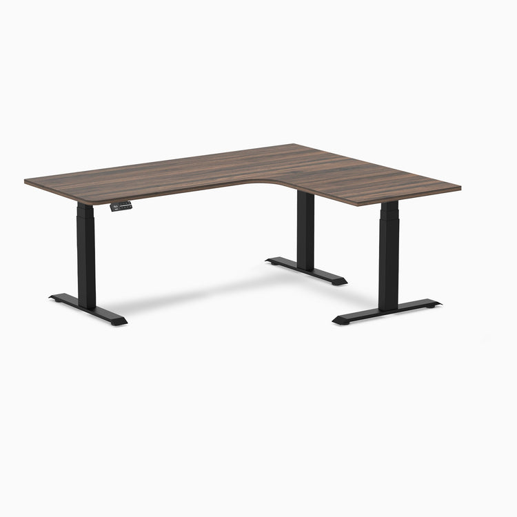 Desky L-Shape Melamine Sit Stand Desk-jarrah legno DeskyÌâå¨