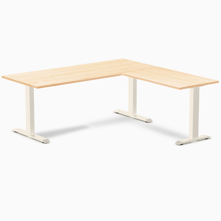 Desky Zero Hardwood L-Shape Office Desk