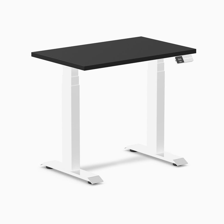 Desky Dual Mini Sit Stand Desk-Black melamine Desky®