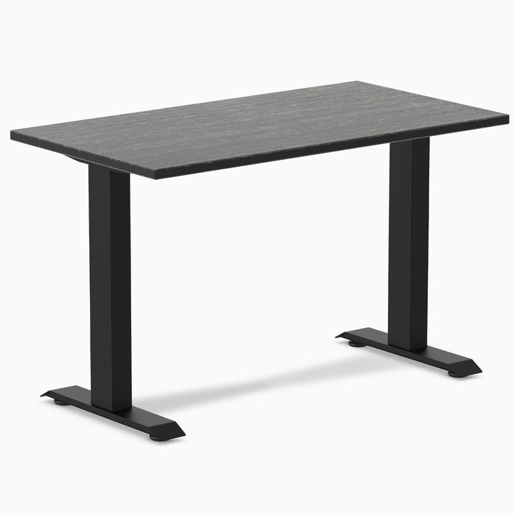 Desky zero mini fixed dark bamboo desk