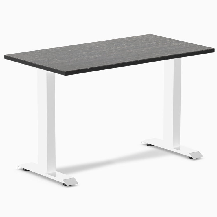 Desky zero mini fixed dark bamboo desk