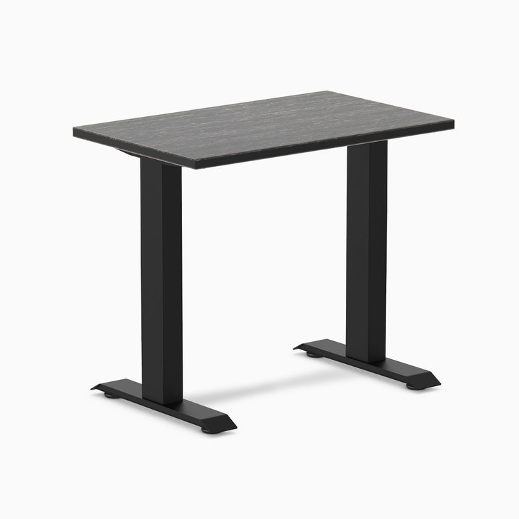 Desky zero mini fixed dark bamboo desk