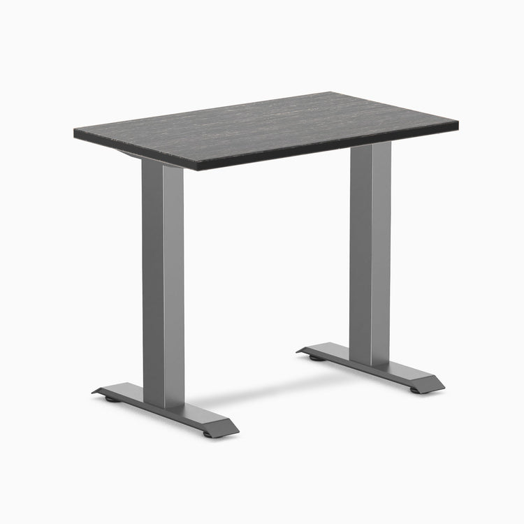 Desky zero mini fixed dark bamboo desk