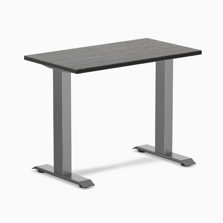 Desky zero mini fixed dark bamboo desk