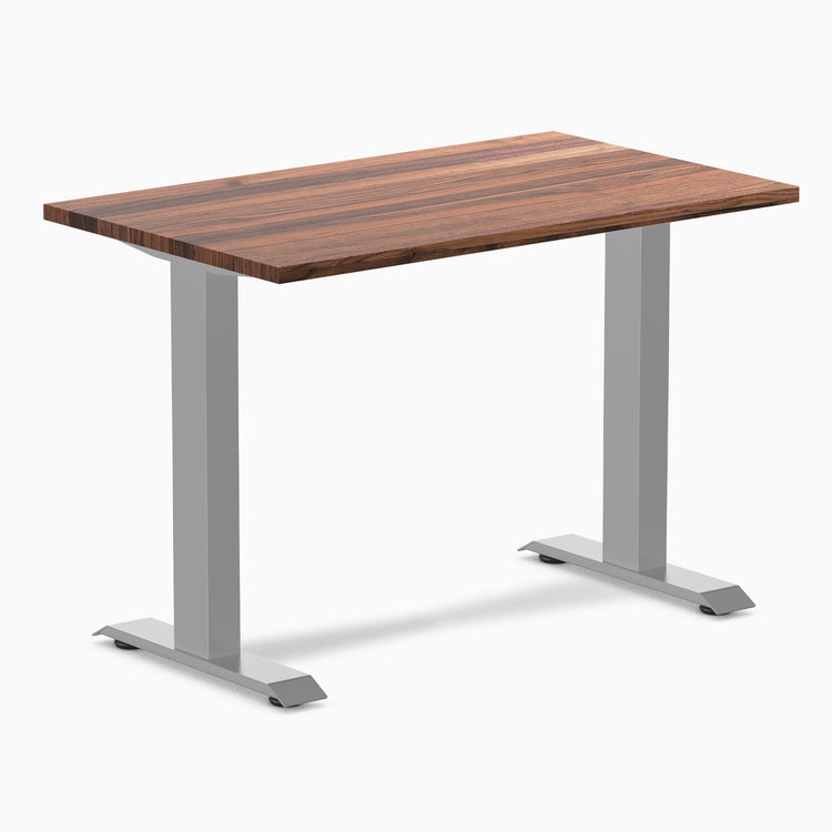 Desky Zero Mini Hardwood Office Desk-Fixed Desks-Desky-Walnut-1000x600mm-Grey-DeskyÌâå¨ Australia