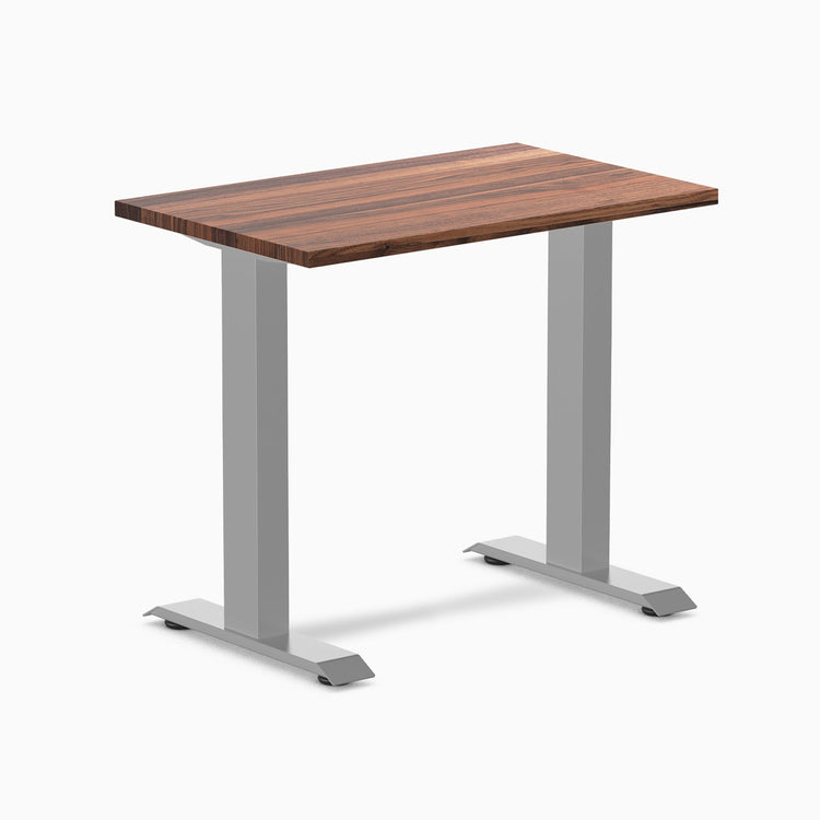 Desky Zero Mini Hardwood Office Desk-Fixed Desks-Desky-Walnut-800x500mm-Grey-DeskyÌâå¨ Australia