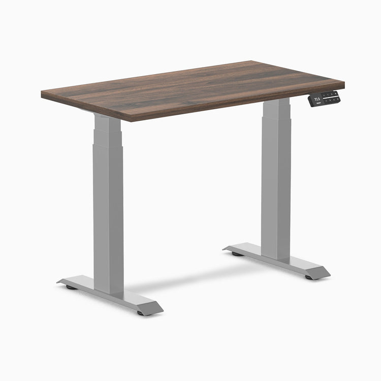 Desky Dual Mini Sit Stand Desk-Dual Desks-Desky-Jarrah Legno-900x500mm-Grey-Desky® Australia