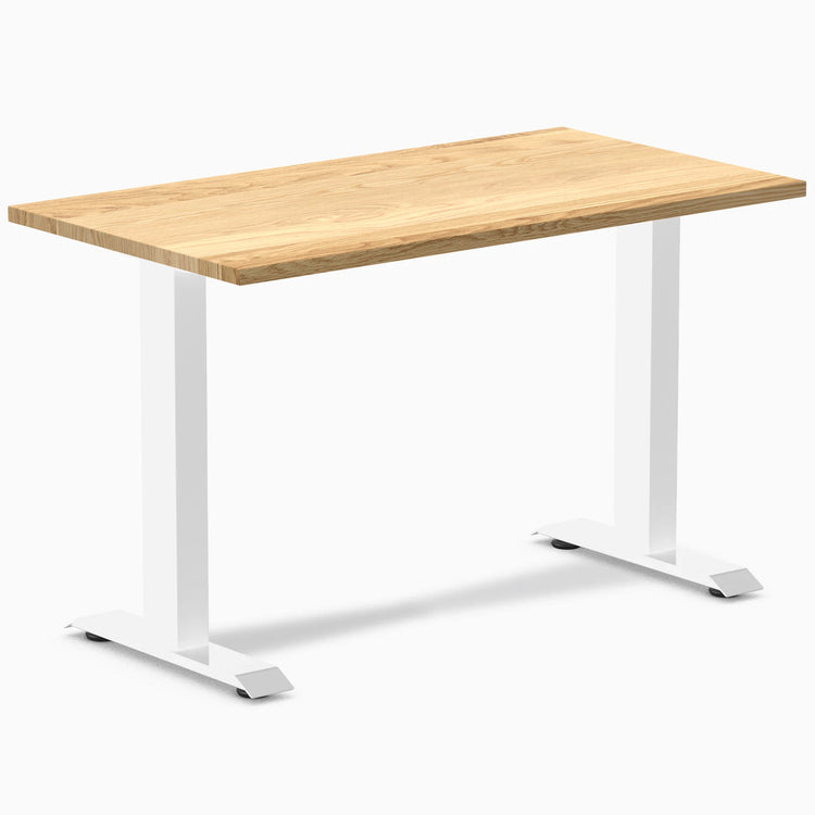 Desky Zero Mini Hardwood Office Desk-Fixed Desks-Desky-White Oak-1100x600mm-White-DeskyÌâå¨ Australia