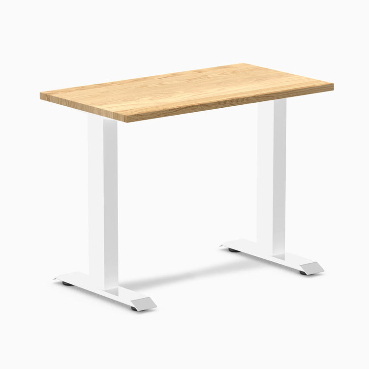 Desky Zero Mini Hardwood Office Desk-Fixed Desks-Desky-White Oak-900x500mm-White-DeskyÌâå¨ Australia