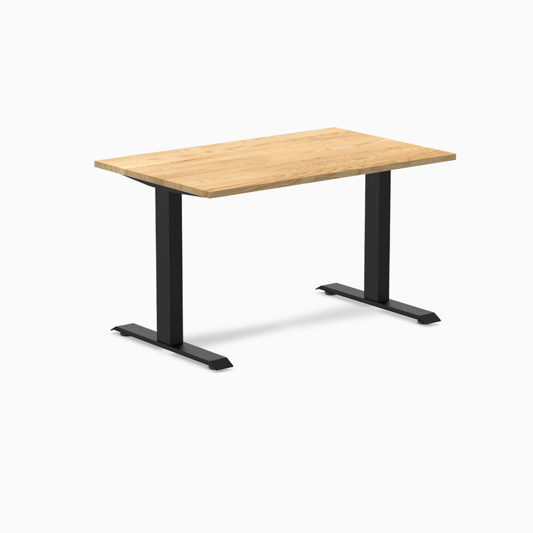 Desky Zero Hardwood Office Desk-Desks-Desky-White Oak-1200x750mm-Matte Black-DeskyÌâå¨ Australia
