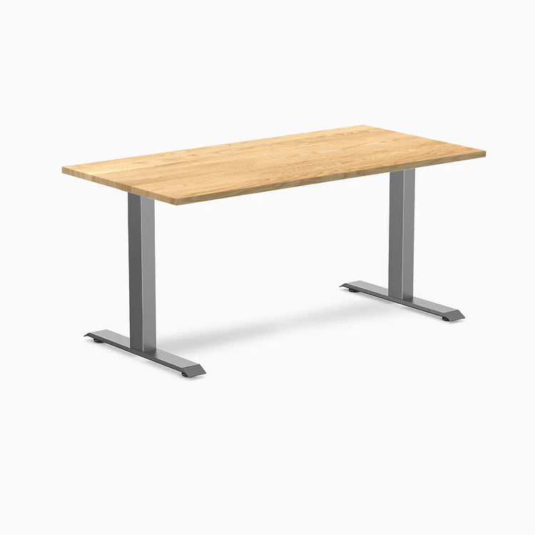 Desky Zero Hardwood Office Desk-Desks-Desky-White Oak-1500x750mm-Space Grey-DeskyÌâå¨ Australia