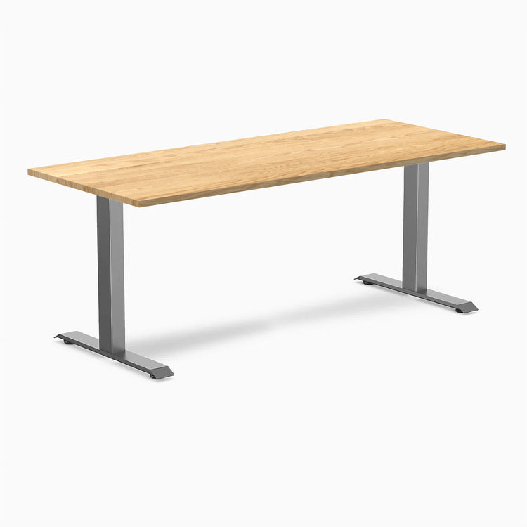 Desky Zero Hardwood Office Desk-Desks-Desky-White Oak-1800x750mm-Space Grey-DeskyÌâå¨ Australia