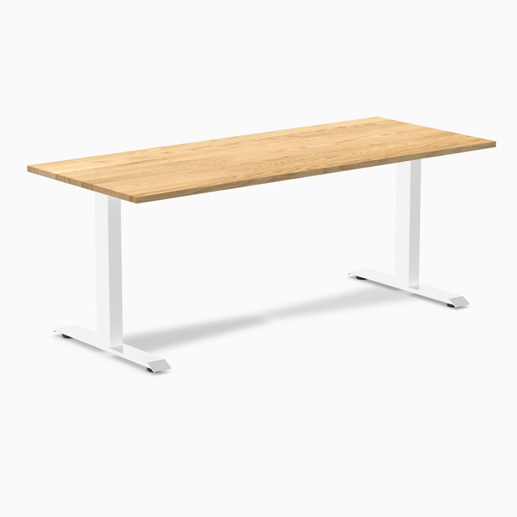 Desky Zero Hardwood Office Desk-Desks-Desky-White Oak-1800x750mm-White-DeskyÌâå¨ Australia