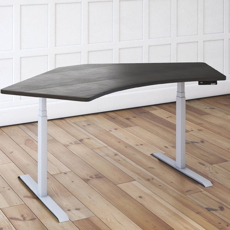 Desky Dual 120 Adjustable Standing Desk White Triple - Desky