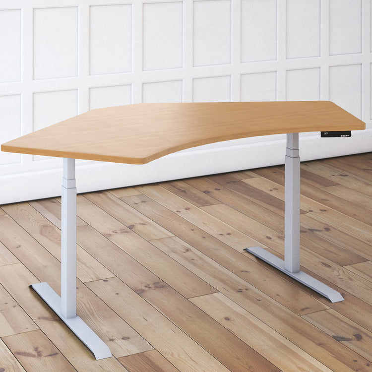 Desky Dual 120 Adjustable Standing Desk White Triple - Desky