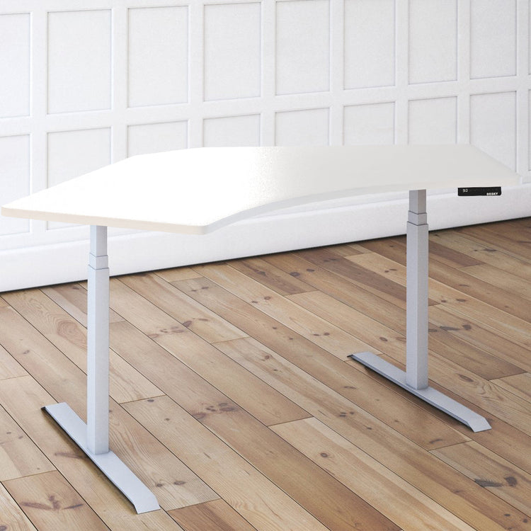 Desky Dual 120 Adjustable Standing Desk White Triple - Desky