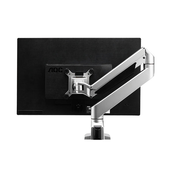 monitor arm with monitor mounted