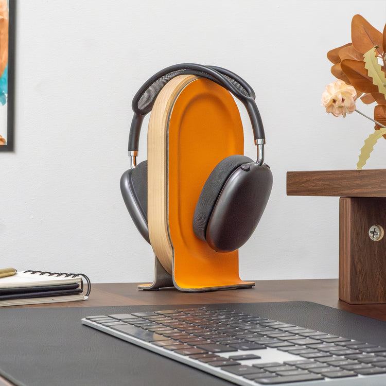 Desky Premium Wooden Headphone Stand-Laptop Stands-Desky-Walnut-DeskyÌâå¨ Australia