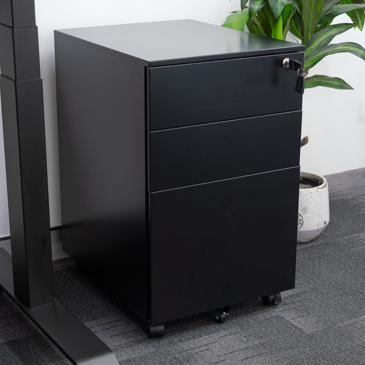 Desky GO Slimline Steel Mobile Pedestal-Drawers-Desky-White-DeskyÌâå¨ Australia