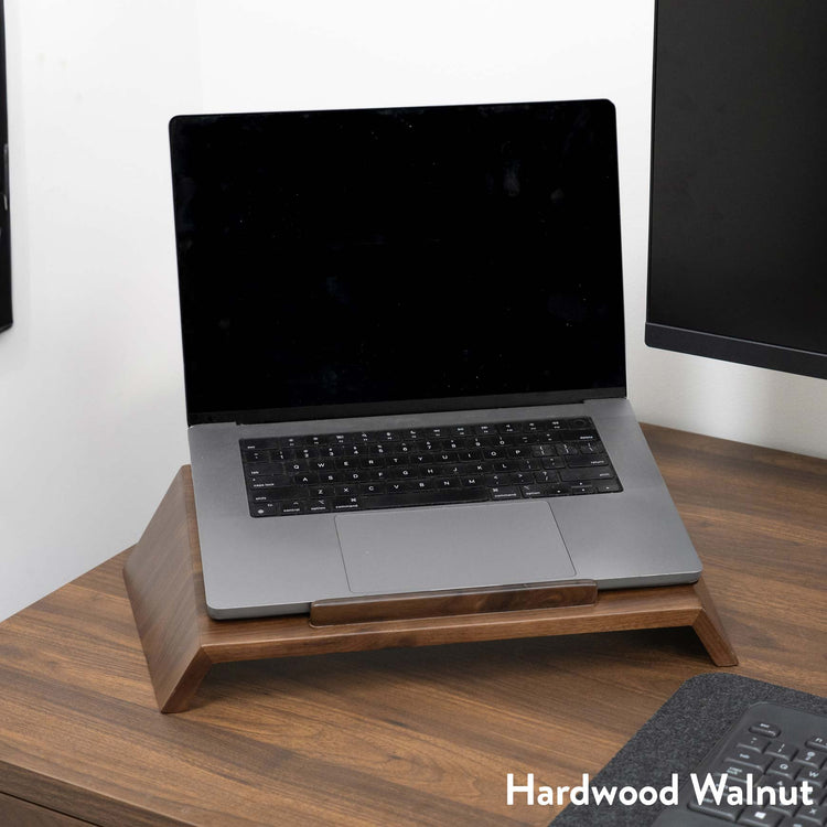 Desky Wooden Laptop Riser-Accessories-DeskyÌâå¨ Australia-Rubberwood Dark Walnut-DeskyÌâå¨ Australia