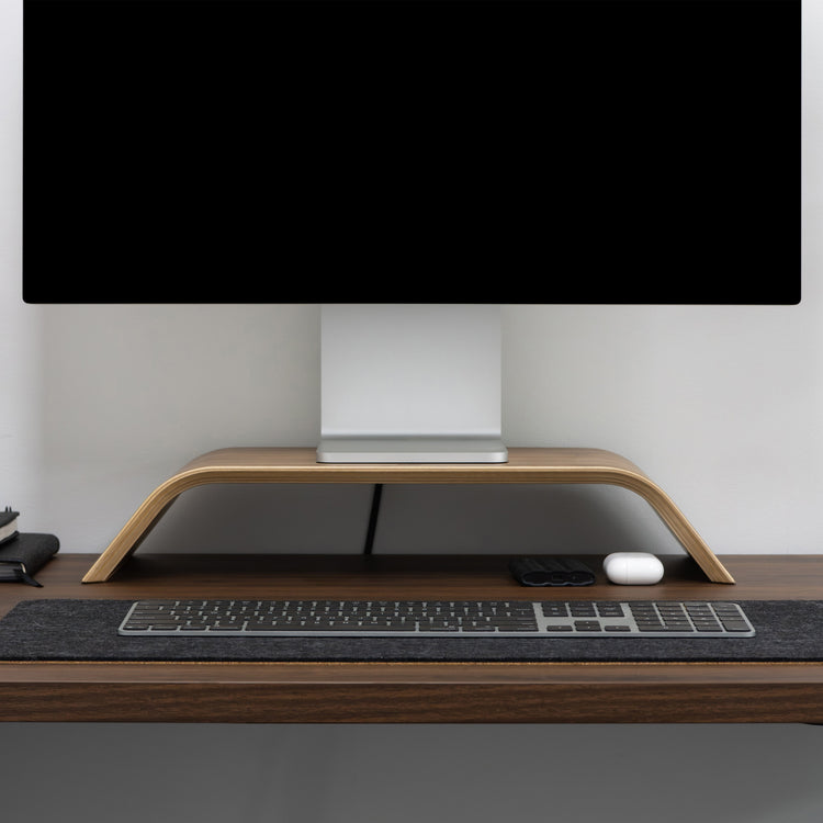 Desky Wooden Monitor Riser-Laptop Stands-Desky-Walnut-DeskyÌâå¨ Australia