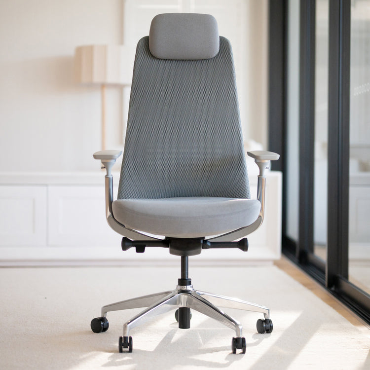 Desky Pinnacle Executive Office Chair-Office Chairs-Desky-Black / Polished Aluminium-DeskyÌâå¨ Australia