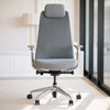Desky Pinnacle Executive Office Chair-Office Chairs-Desky-Black / Polished Aluminium-DeskyÌâå¨ Australia
