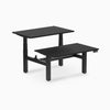 Desky electric Back to Back rectangle Leg Melamine black desktop