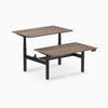 Desky electric Back to Back Round Leg Melamine natural walnut desktop