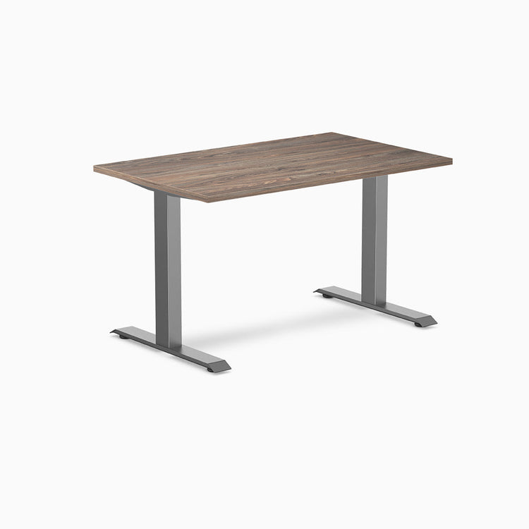 Desky zero melamine desk 1200mm natural walnut with space gray legs