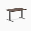 Desky 1200mm rubberwood dark walnut fixed desk in space grey