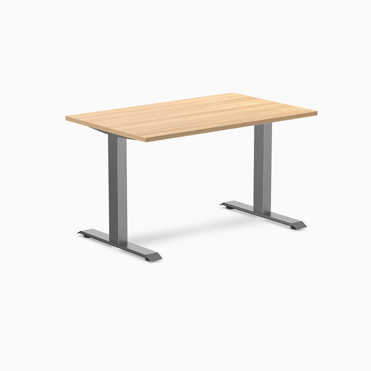 Desky zero melamine desk 1200mm sublime teak with space gray legs