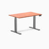 Desky Dual Softwood Sit Stand Desk in red cedar