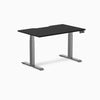 Dual scalloped desky desk in black