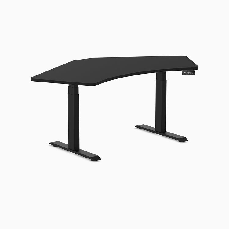 Desky Dual 120 Adjustable Standing Desk Black Single - Desky
