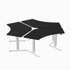 Desky Dual 120 Adjustable Standing Desk Black Triple - Desky