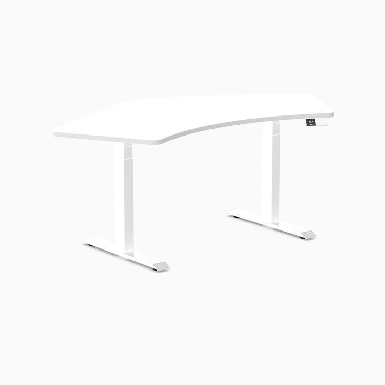 Desky Dual 120 Adjustable Standing Desk White Single - Desky
