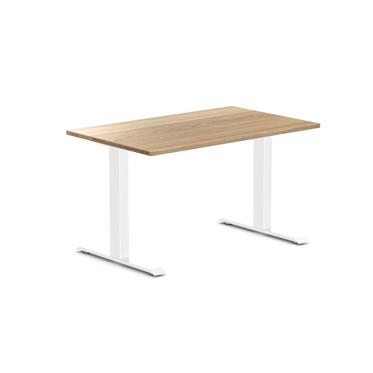 white ash fixed office desk