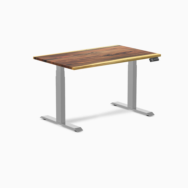 Desky Dual Hardwood Sit Stand Desk-Dual Desks-Desky-Saman-1200x750mm-Grey-DeskyÌâå¨ Australia