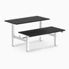 back to back sit stand workstation black
